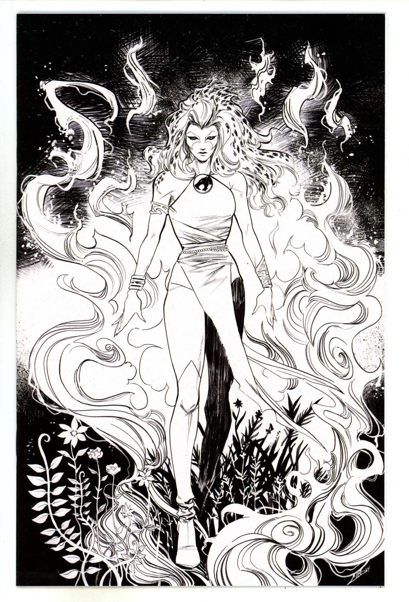 Thundercats: Cheetara 1 NM- (9.2) (2024) Lee B&W Virgin Incentive Variant 
