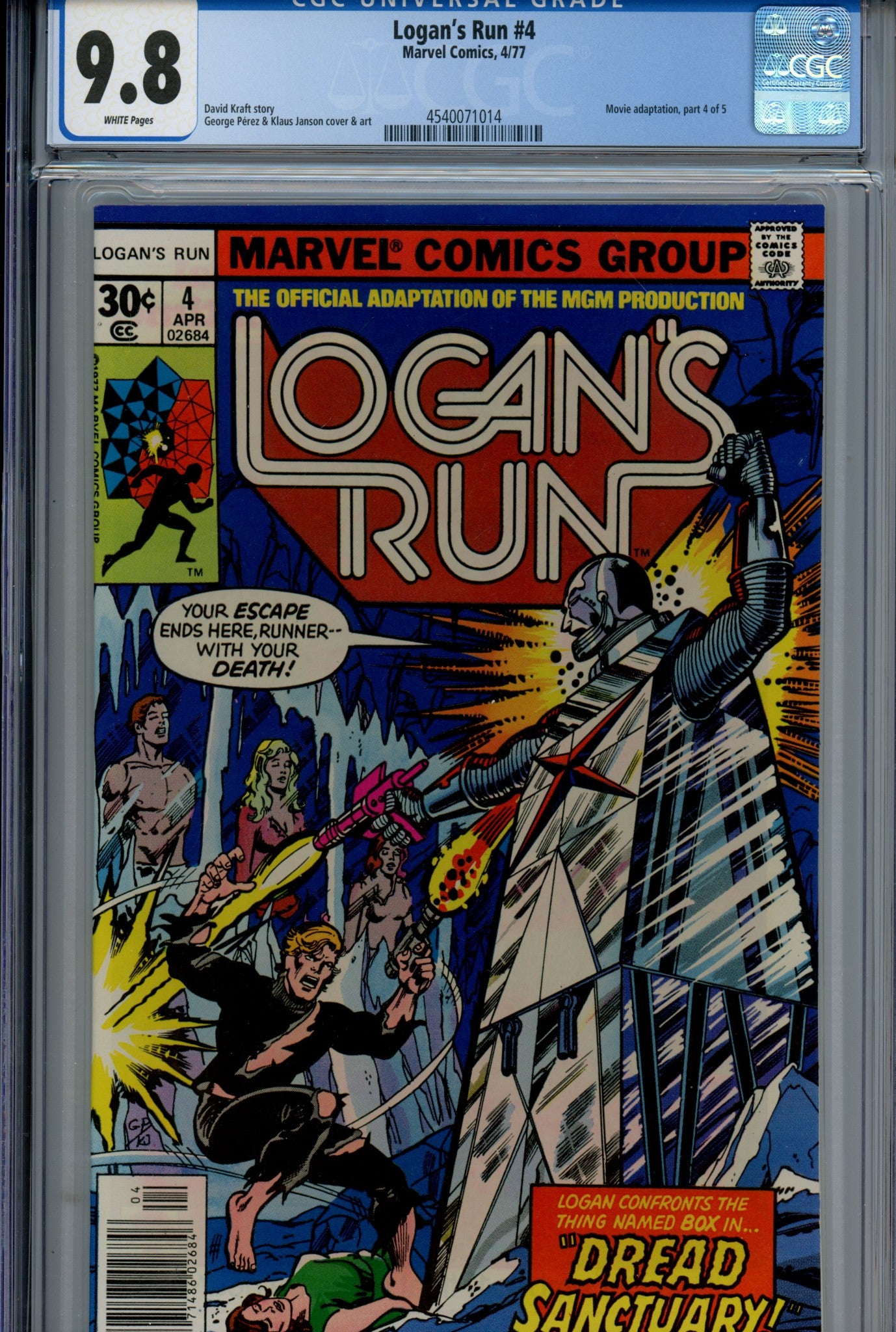 Logan's Run Vol 1 4 CGC 9.8 (NM/M) (1977) 