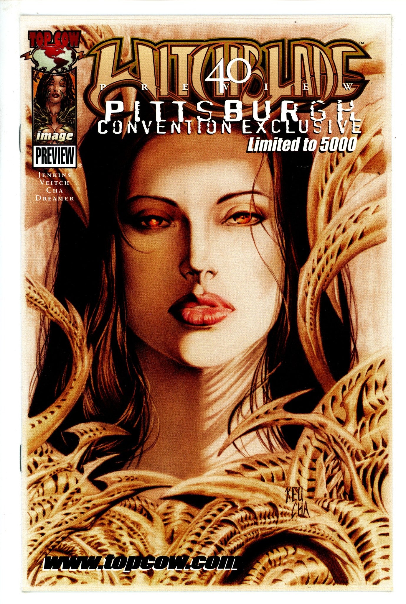 Witchblade Vol 1 40 Cha Convention /5000 Exclusive Variant NM- (2000)