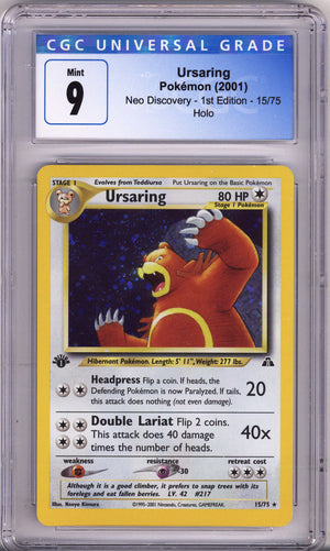 Pokemon Neo Discovery Ursaring 1St Edition CGC Mint 9 (2001)