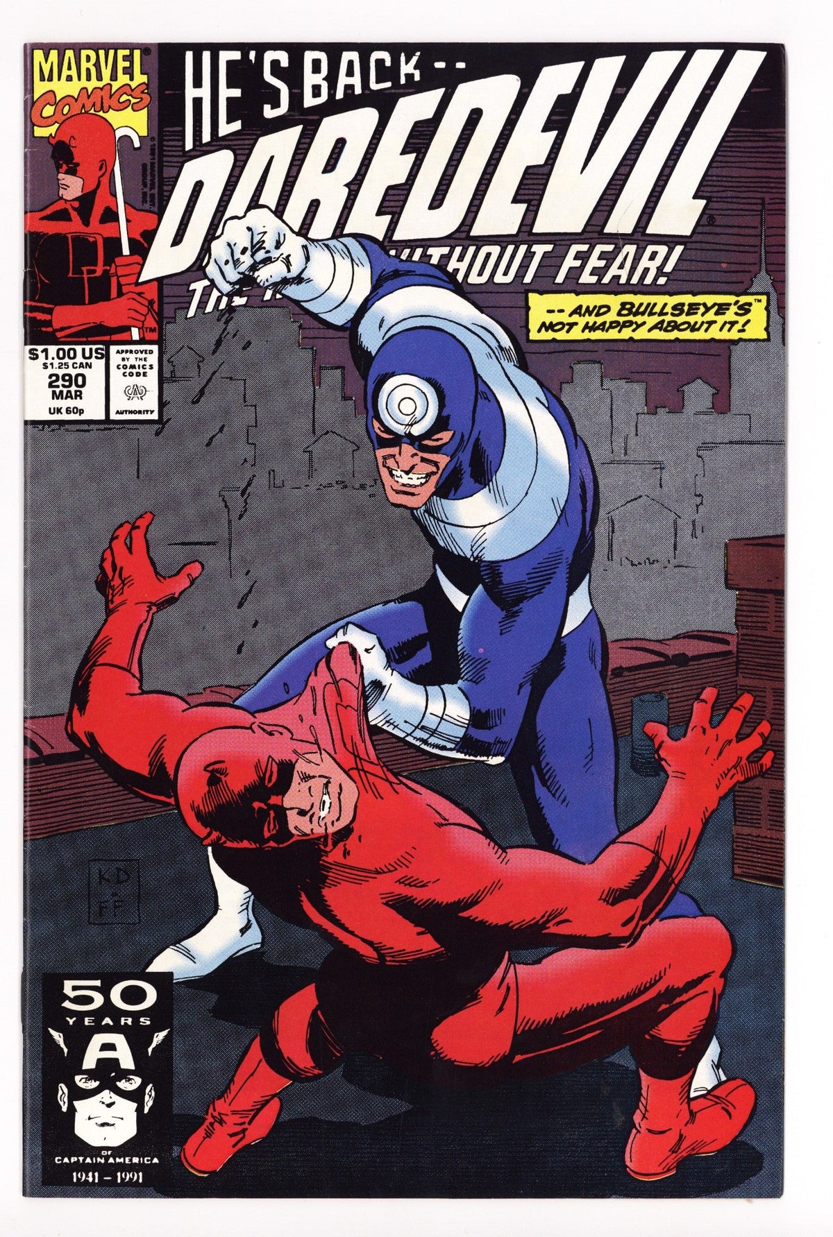Daredevil Vol 1 290  Mid Grade   (1991)