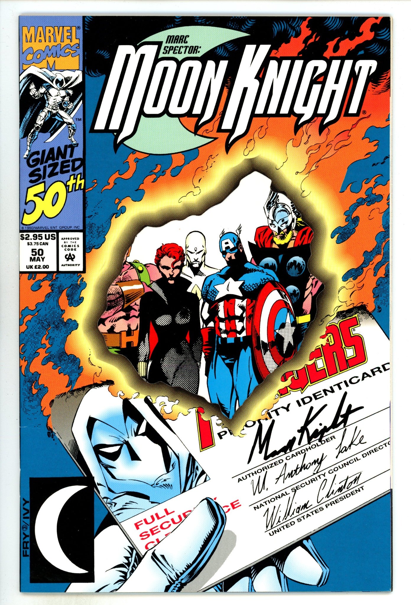 Marc Spector: Moon Knight  50  Mid Grade  (1993)  