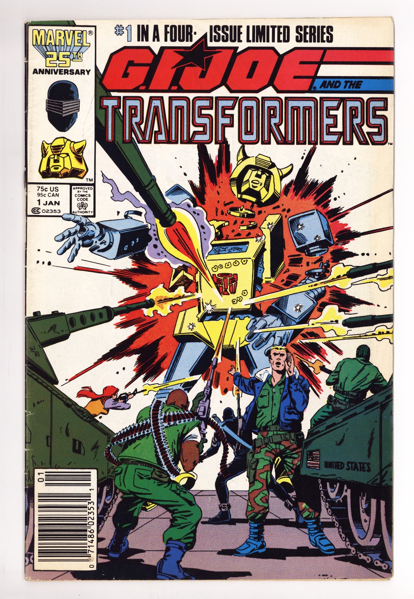 G.I. Joe and the Transformers 1 Low Grade (1986) Newsstand 