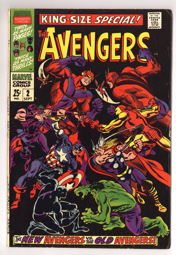 The Avengers Annual Vol 1 2 FN (6.0) (1968)