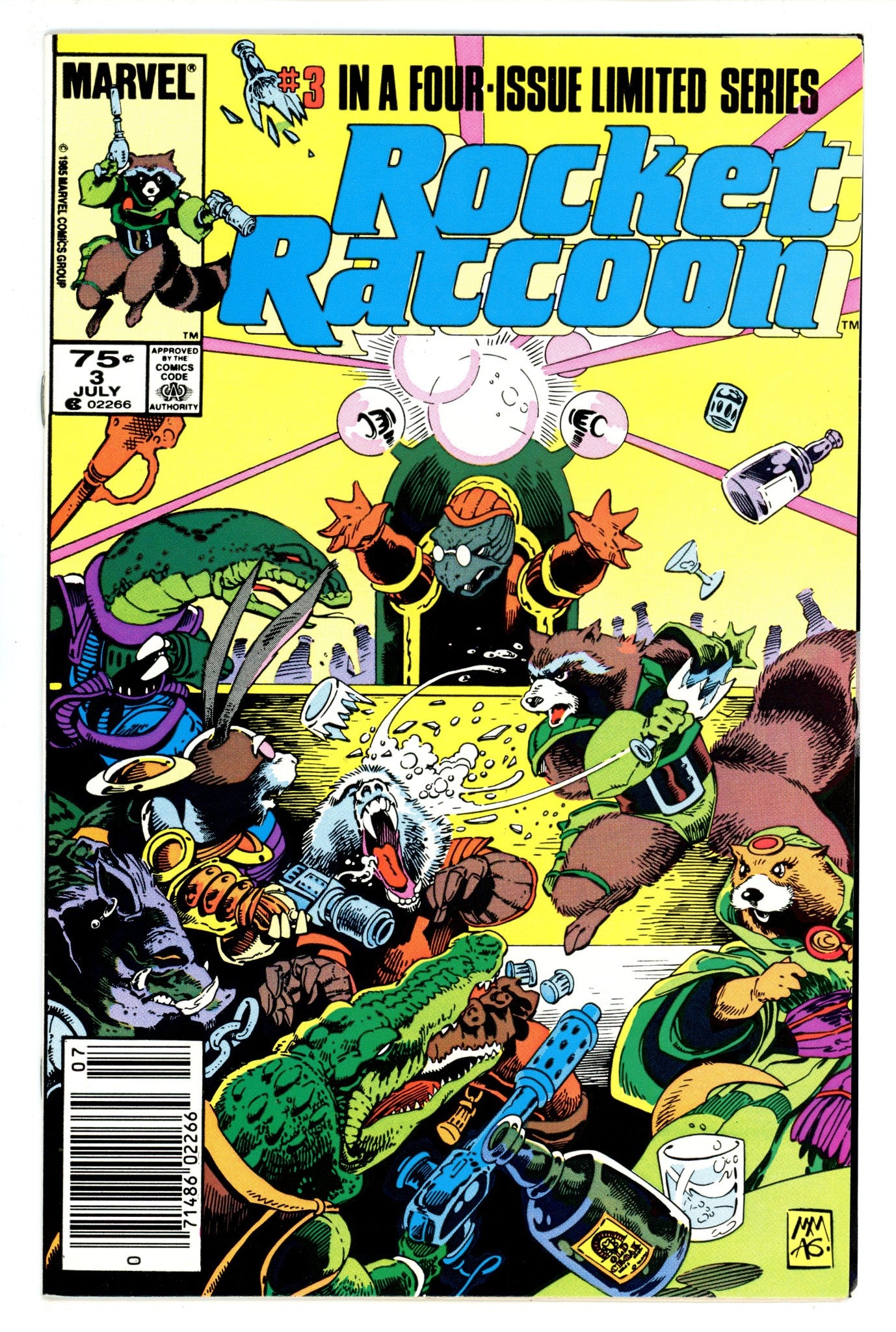 Rocket Raccoon Vol 1 3 VF/NM (9.0) (1985) Newsstand 