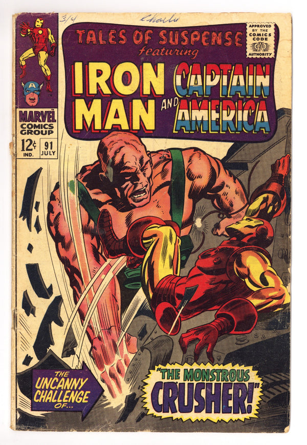Tales of Suspense Vol 1 91 Very Low Grade (1967)