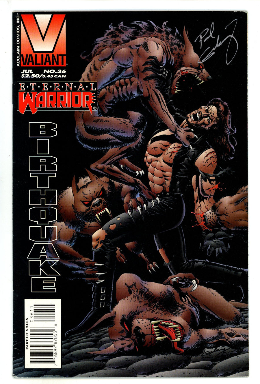 Eternal Warrior 36 Mid Grade (1995) Signed x1 Cover Paul Gulacy 