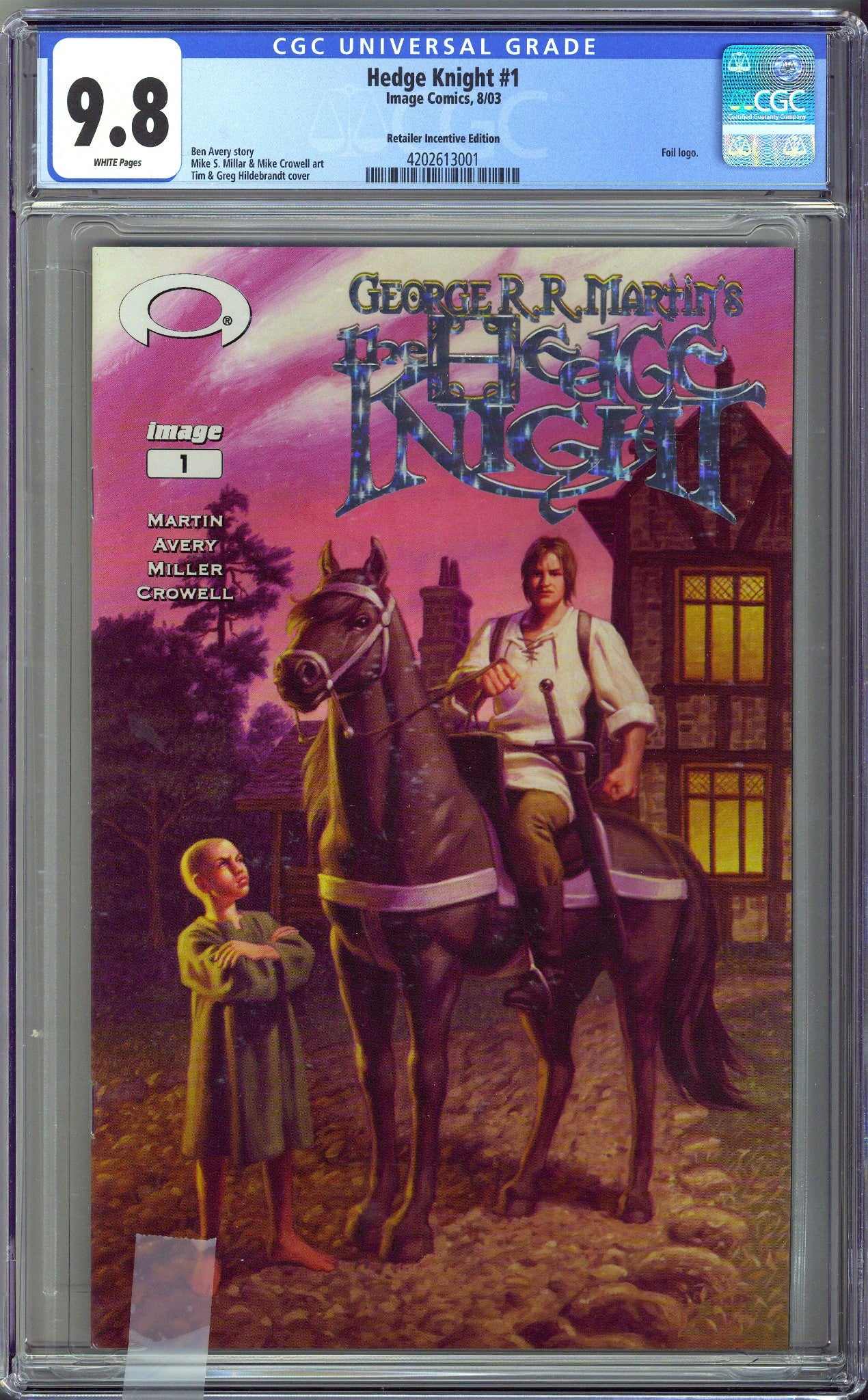The Hedge Knight 1 CGC 9.8 (NM/M) (2003) Hildebrandt Incentive Variant 