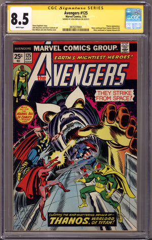 The Avengers Vol 1 125 CGC 8.5 (VF+) (1974) Signed x1 Cover Josh Brolin