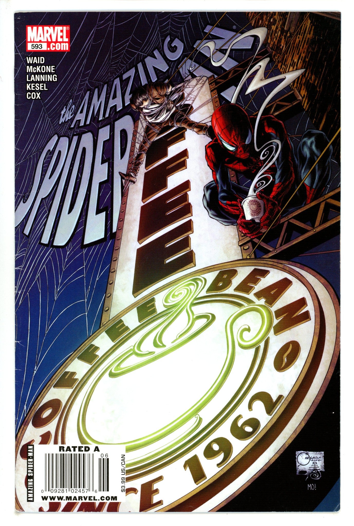 The Amazing Spider-Man Vol 2 593 Newsstand VG (2009)