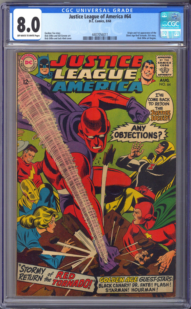 Justice League of America Vol 1 64 CGC 8.0 (VF) (1968) 