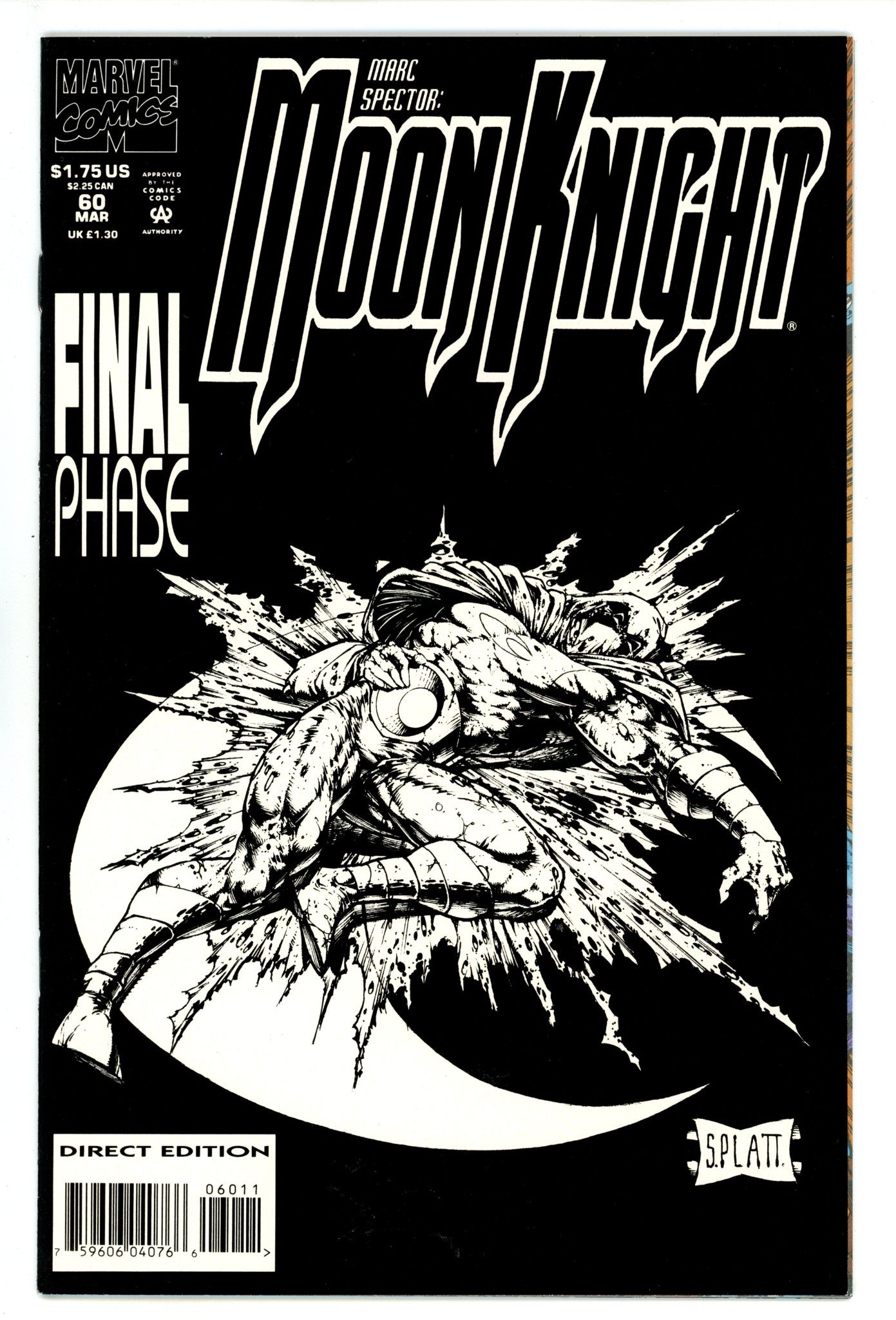 Marc Spector: Moon Knight 60 NM- (9.2) (1994) 