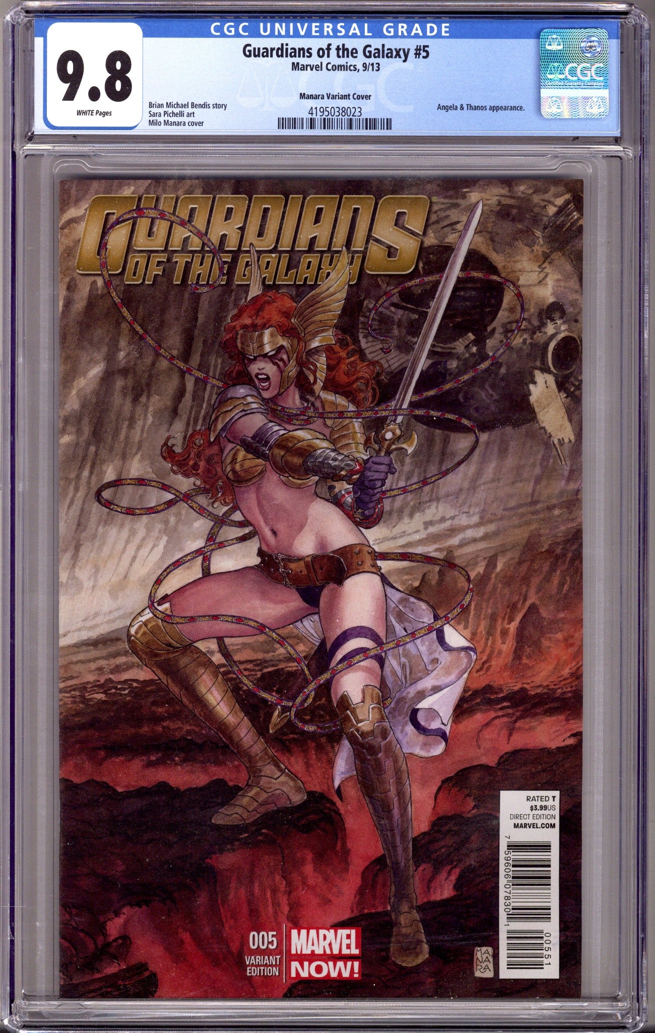 Guardians of the Galaxy Vol 3 5 CGC 9.8 (NM/M) (2013) Manara Incentive Variant 