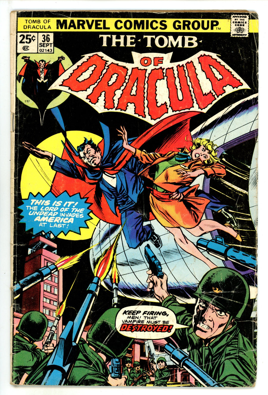 Tomb of Dracula Vol 1 36 GD+ (2.5) Mark Jewellers (1975) 