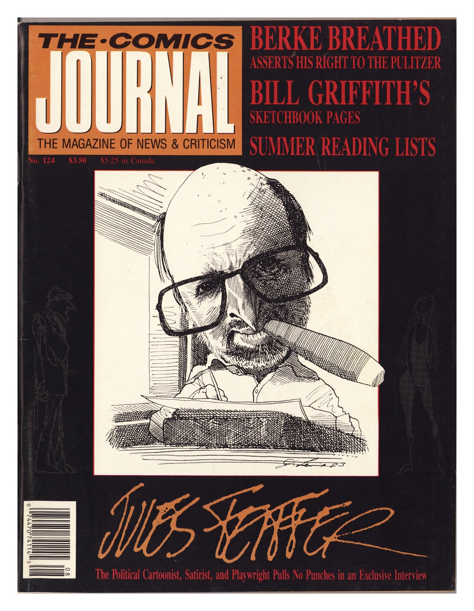 The Comics Journal 124 Mid Grade (1988) 