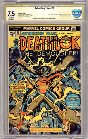 Astonishing Tales Vol 1 25 CBCS 7.5 (VF-) (1974) Signed x1 Cover George Perez