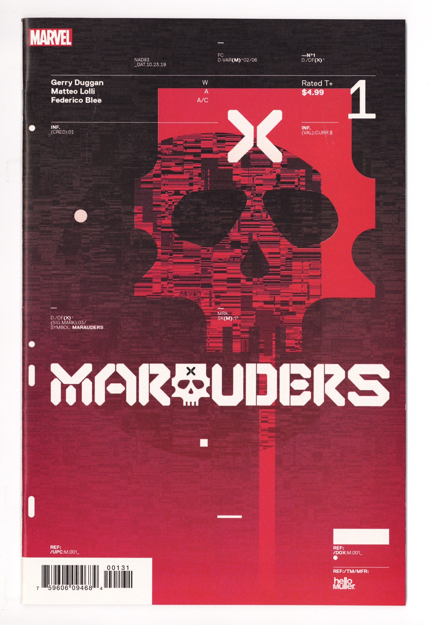 Marauders Vol 1 1 High Grade (2019) Muller Variant 