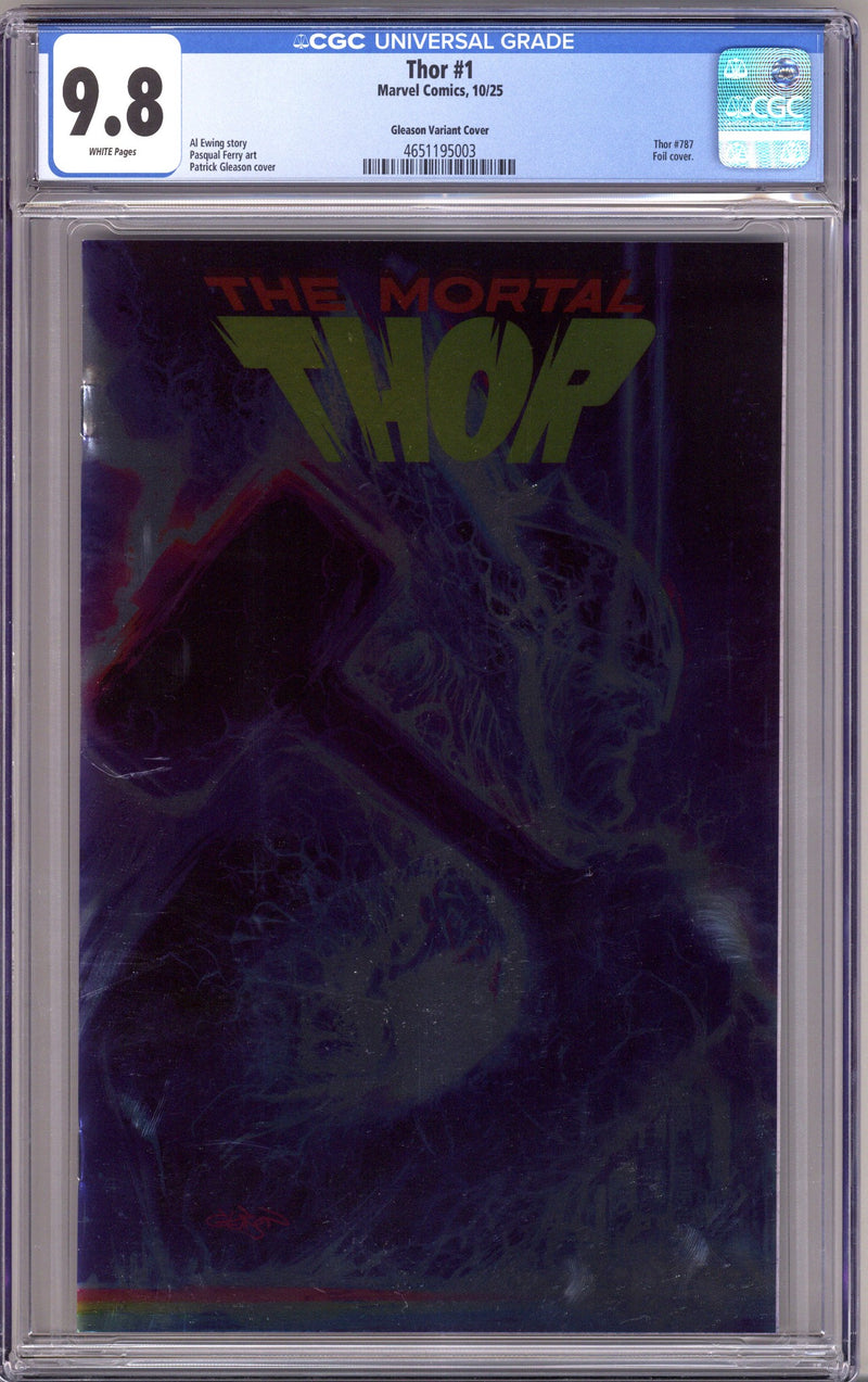 Mortal Thor 1 CGC 9.8 (NM/M) (2025) Gleason Foil Variant 