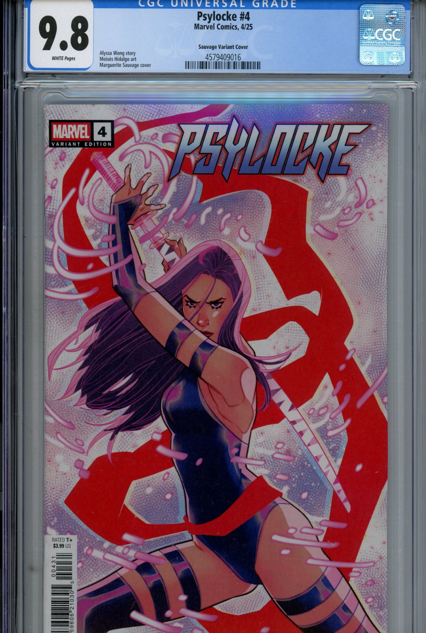 Psylocke Vol 2 4 CGC 9.8 (NM/M) (2025) Sauvage Variant 