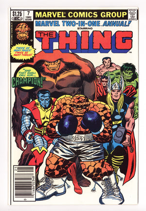 Marvel Two-in-One Annual Vol 1 7 VF (8.0) (1982) Canadian Price Variant