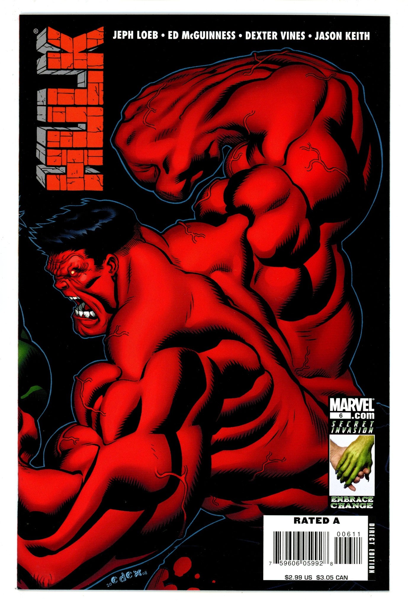 Hulk Vol 1 6 NM (9.4) (2008) 