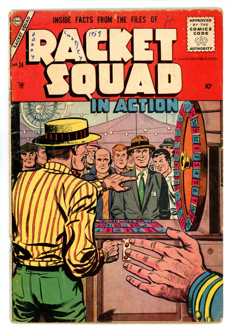 Racket Squad in Action 24 Cover Detached (1957) 