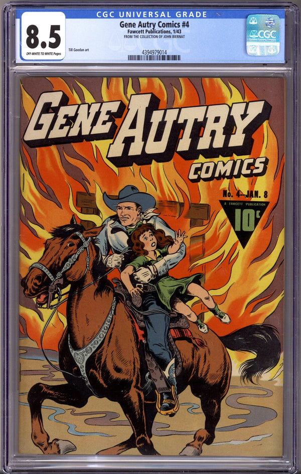 Gene Autry Comics 4 CGC 8.5 (VF+) (1943)