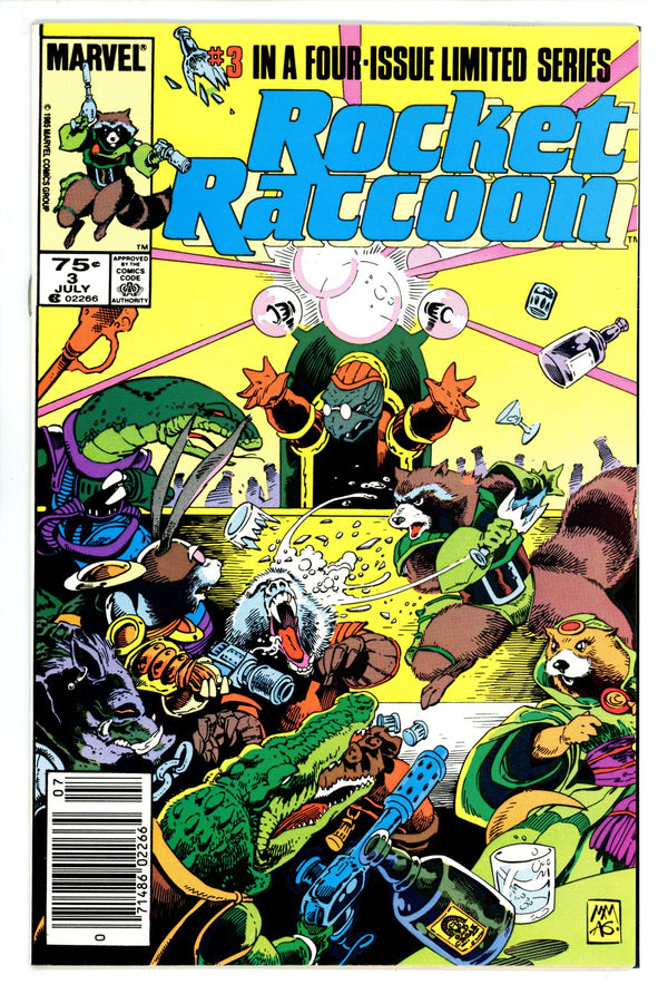 Rocket Raccoon Vol 1 3 NM- (9.2) (1985) Newsstand