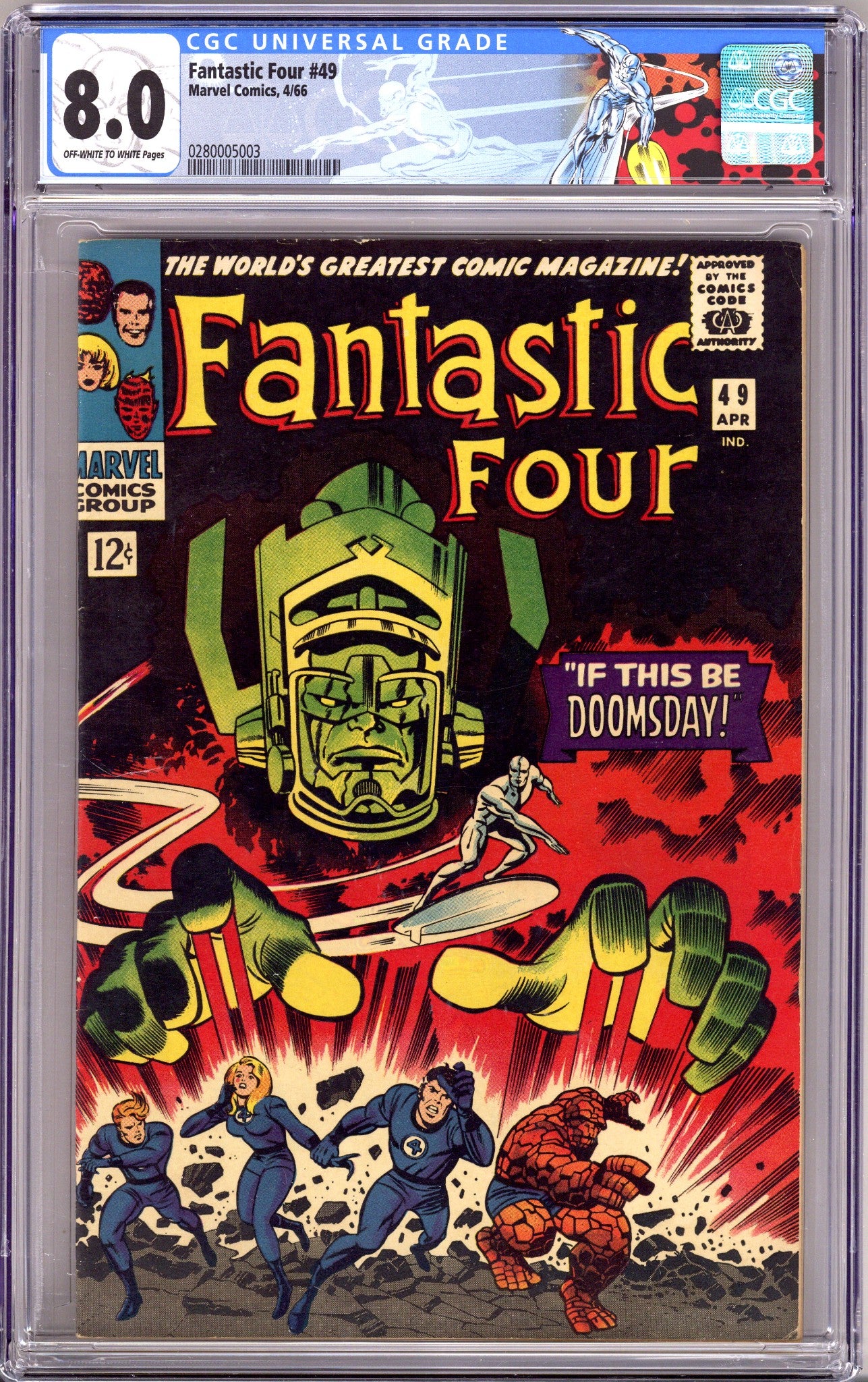 Fantastic Four Vol 1 49 CGC 8.0 (VF) (1966)