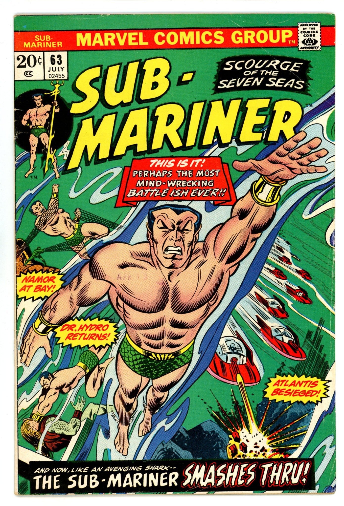 Sub-Mariner Vol 1 63 FN- (5.5) (1973) 