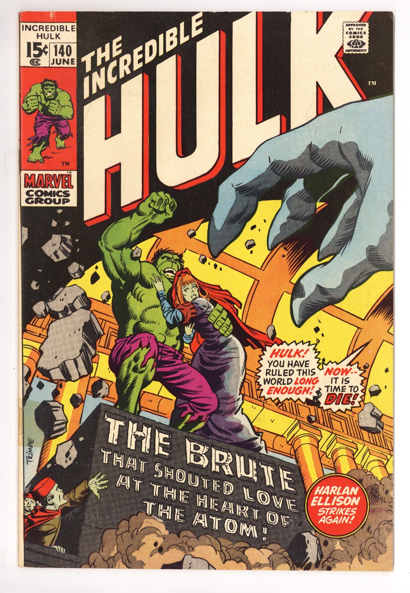 The Incredible Hulk Vol 1 140 VG+ (4.5) (1971) 