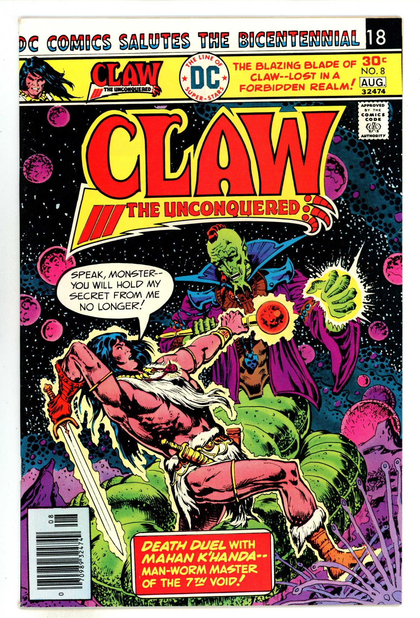 Claw the Unconquered 8 VF/NM (9.0) (1976) 