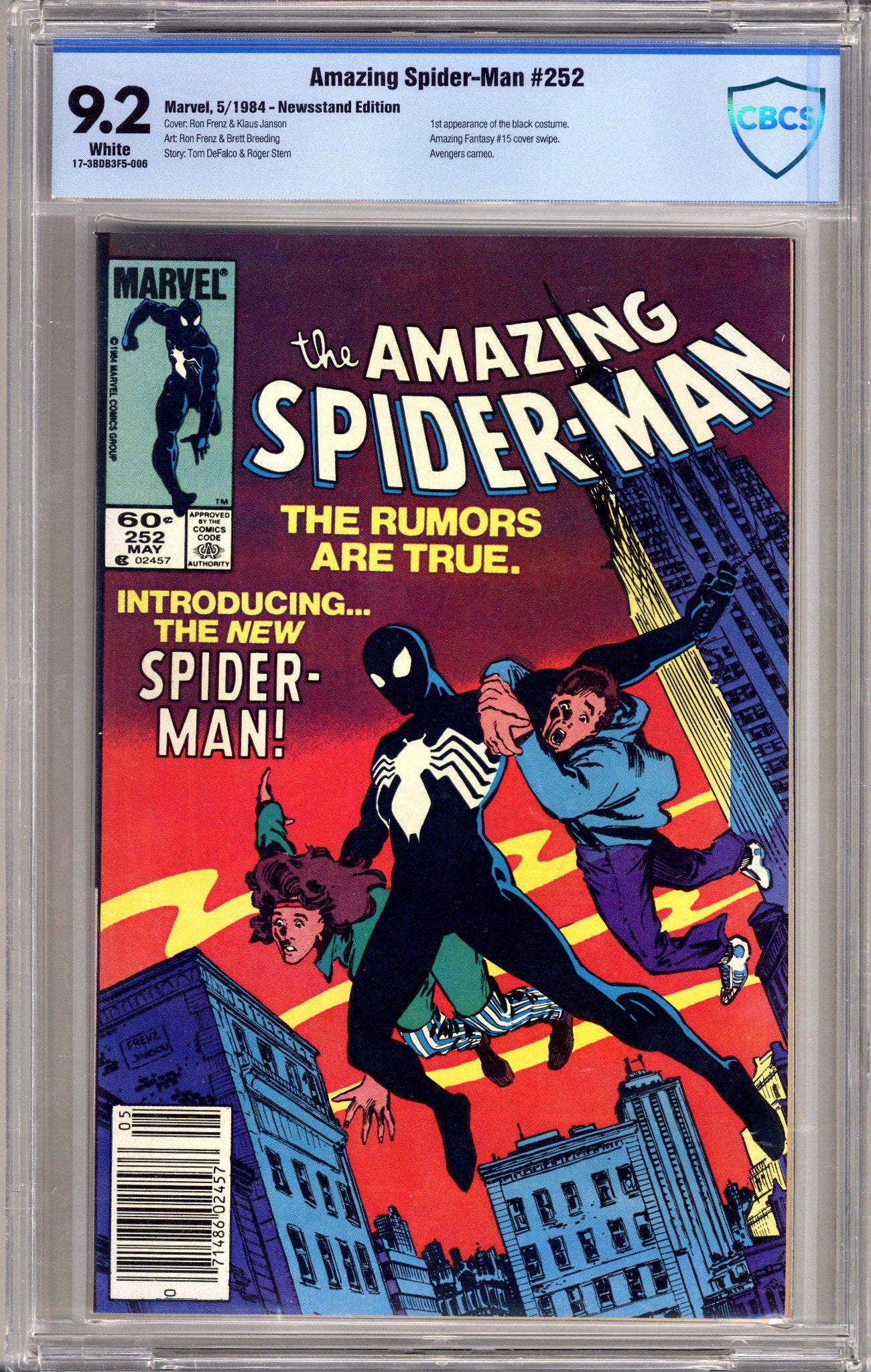 The Amazing Spider-Man Vol 1 252 CBCS 9.2 (NM-) (1984) Newsstand 