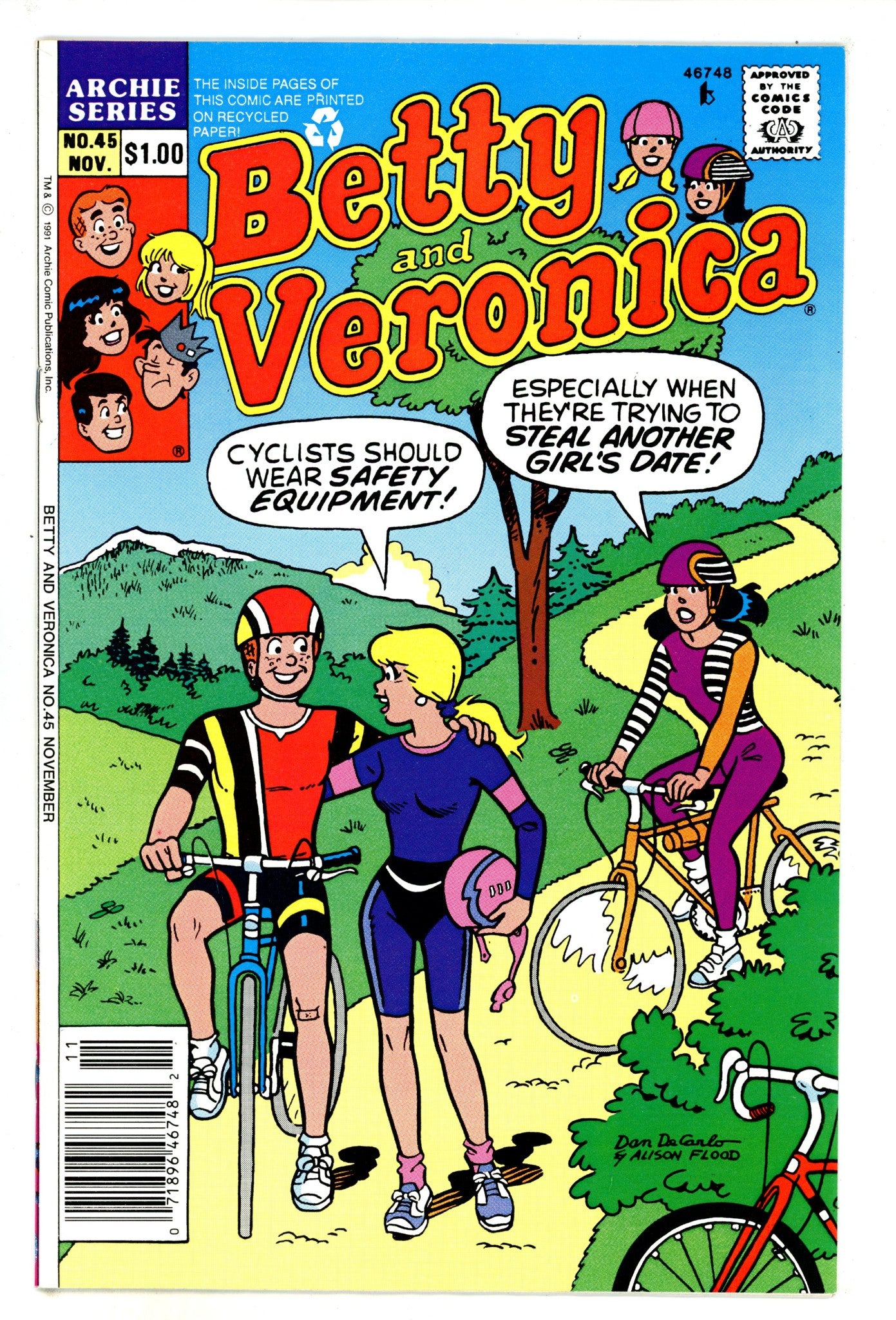 Betty and Veronica Vol 1 45 Mid Grade (1991) Newsstand 