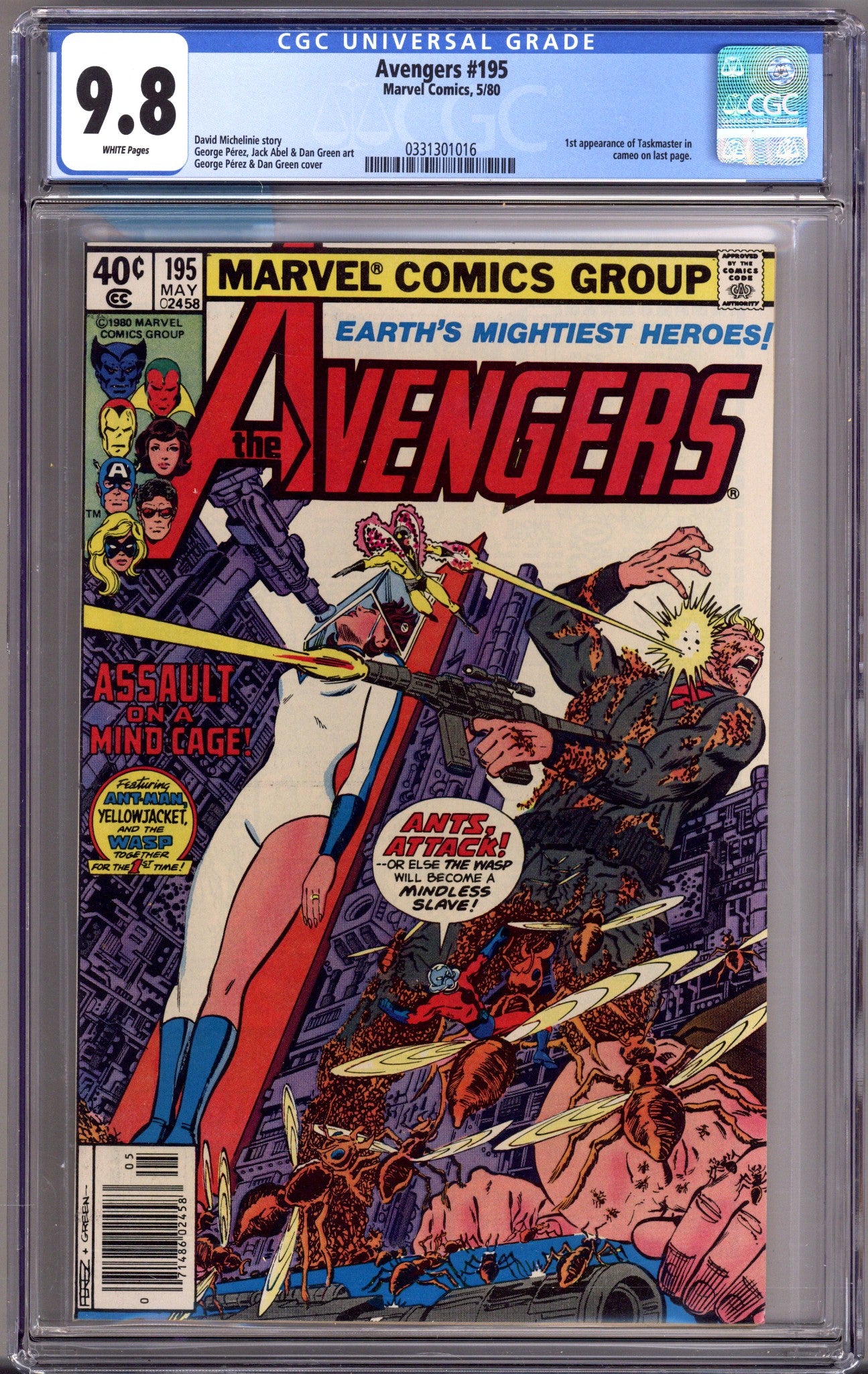 The Avengers Vol 1 195 CGC 9.8 (NM/M)   (1980)     Newsstand  
