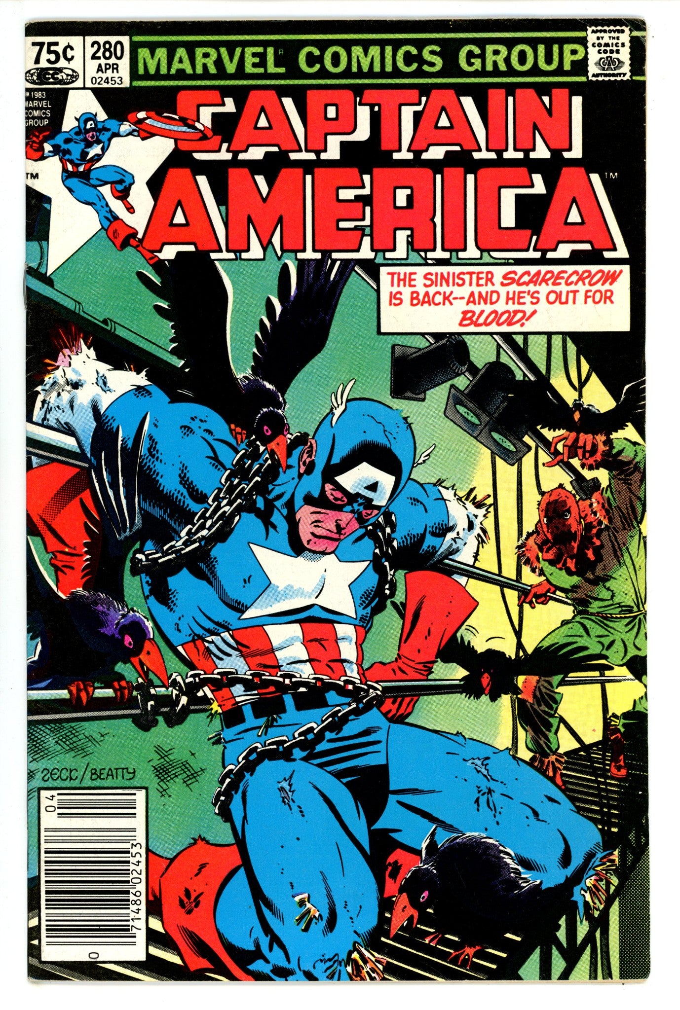 Captain America Vol 1 280 Canadian Variant FN (1983)