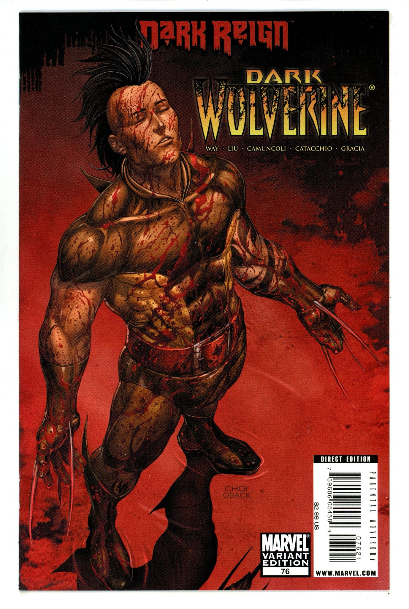 Dark Wolverine 76 NM- (9.2) (2009) Choi Incentive Variant 