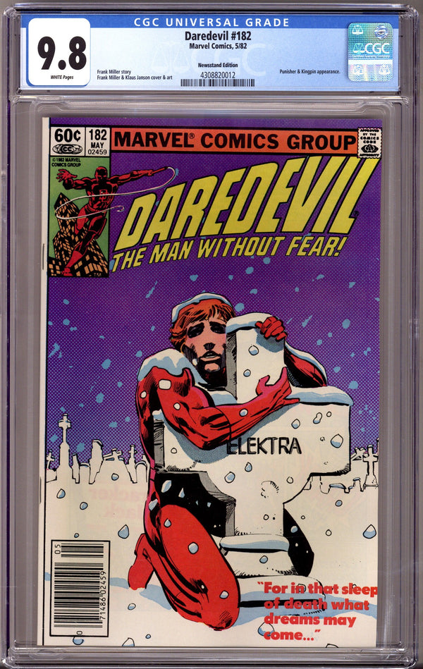 Daredevil Vol 1 182 CGC 9.8 (NM/M) (1982) Newsstand
