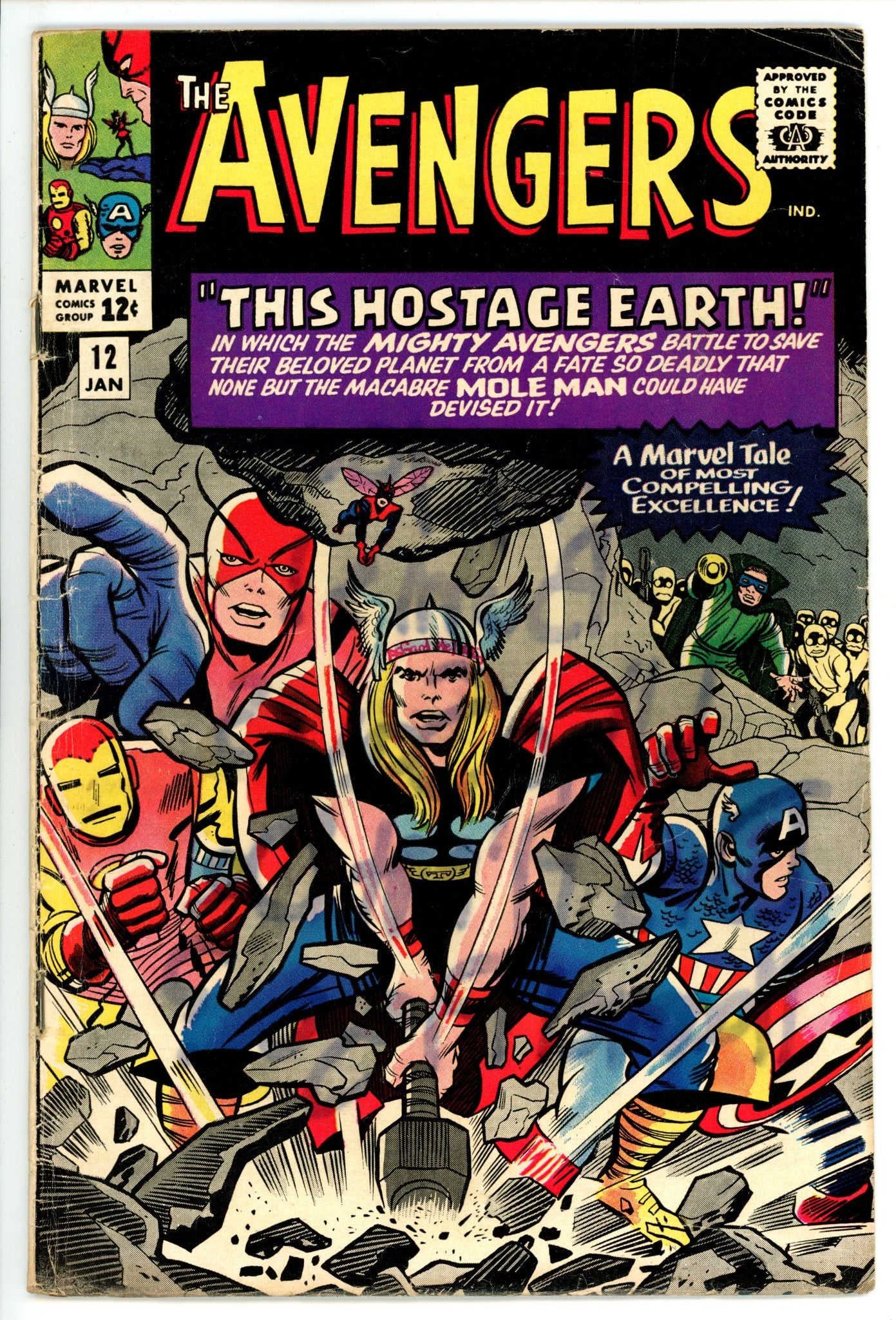 The Avengers Vol 1 12  VG- (3.5)   (1965)        