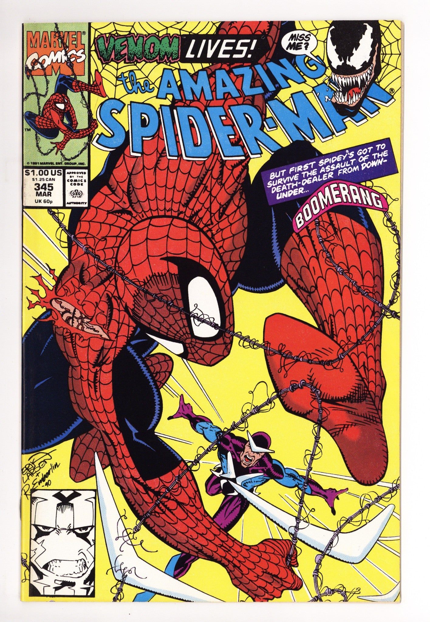 The Amazing Spider-Man Vol 1 345 NM- (9.2) (1991) 