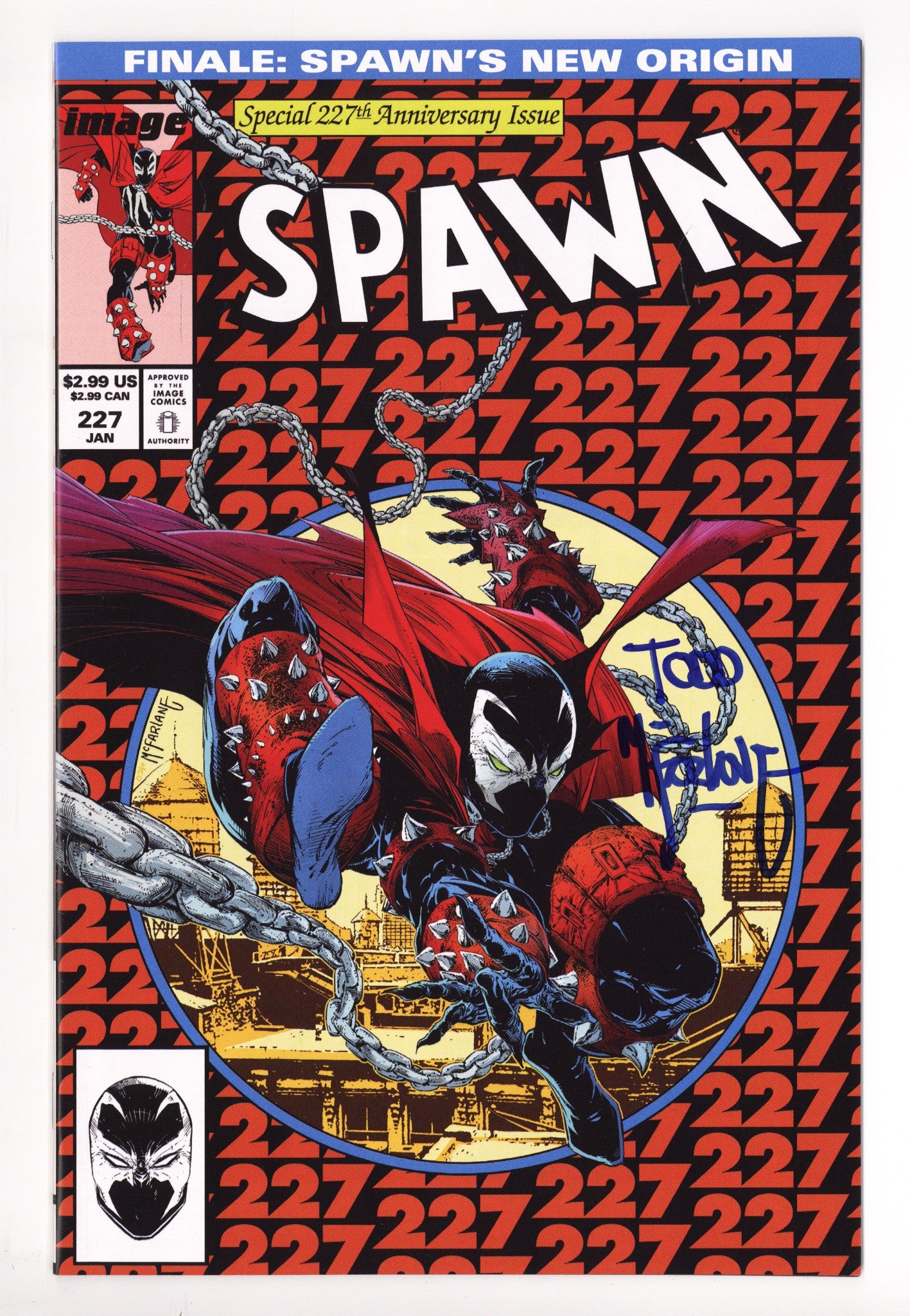 Spawn 227 NM- (9.2) (2013) Signed x1 Cover Todd McFarlane 