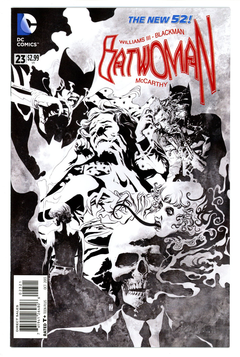 Batwoman Vol 1 23 NM- (9.2) (2013) III B&W Wraparound Variant 