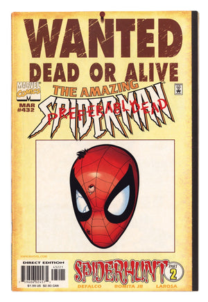 The Amazing Spider-Man Vol 1 432  VF+ (8.5)   (1998) Wanted   Variant