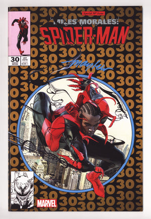 Miles Morales: Spider-Man Vol 1 30 (270) NM- (9.2) (2021) Mayhew Gold Homage Exclusive Variant Signed x1 Cover Mike Mayhew