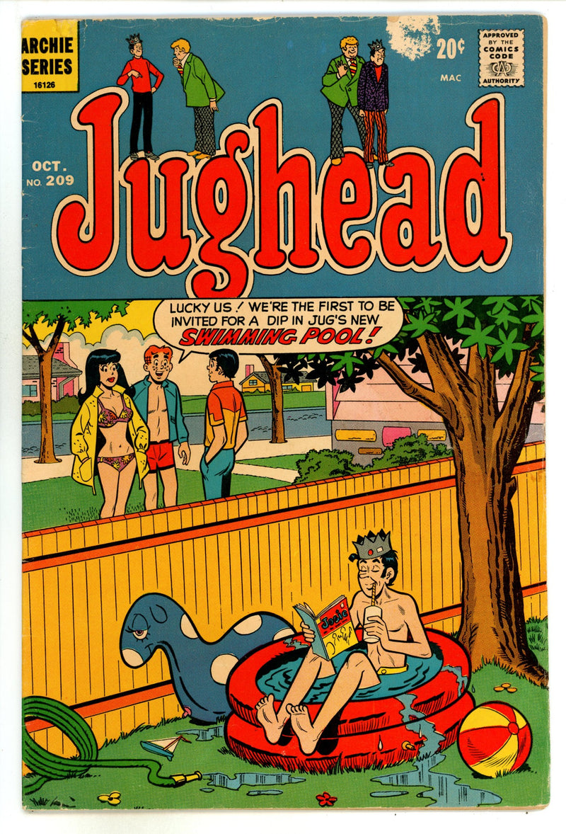 Jughead Vol 1 209  Low Grade  (1972)  