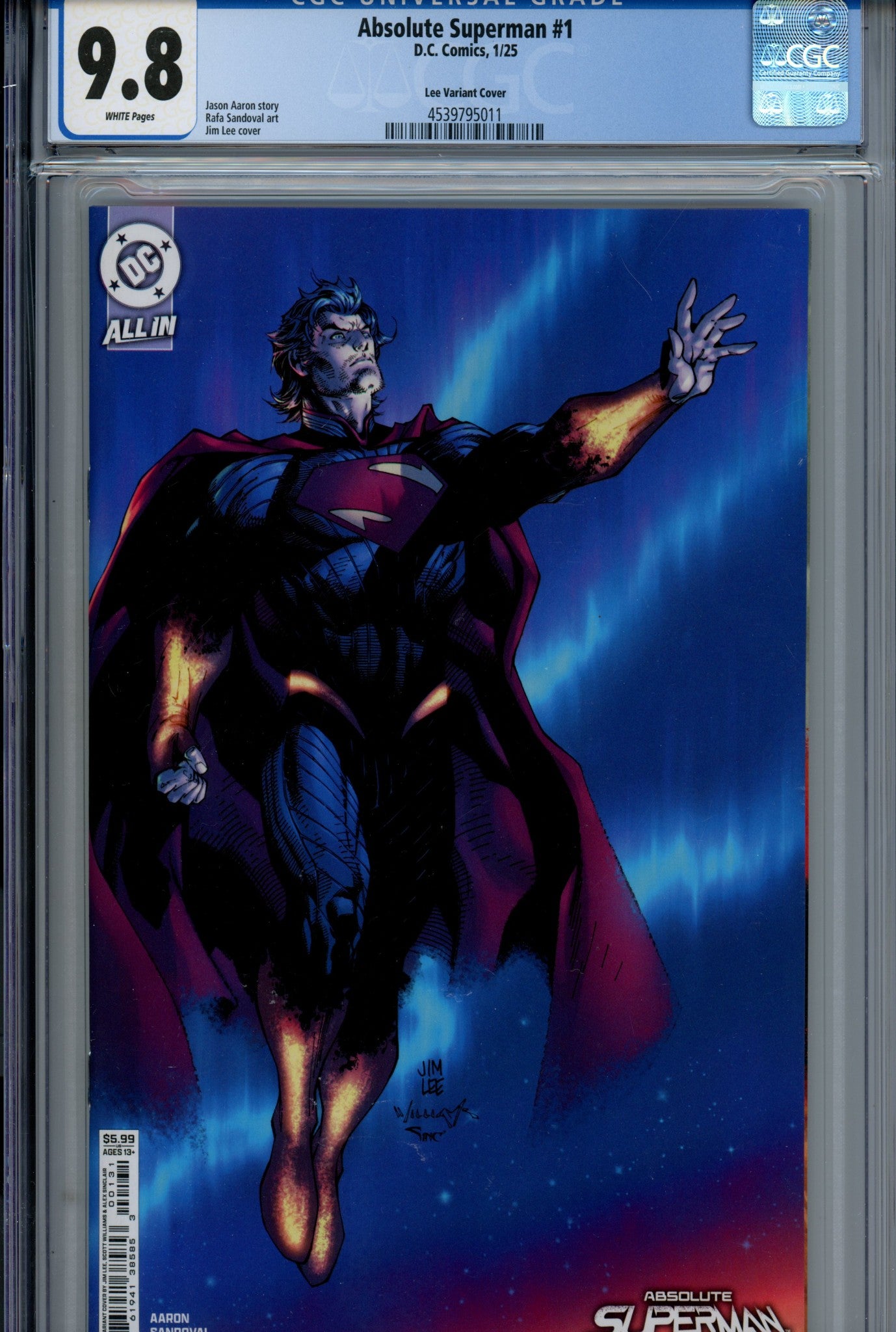Absolute Superman 1 CGC 9.8 (NM/M) (2025) Lee Variant 
