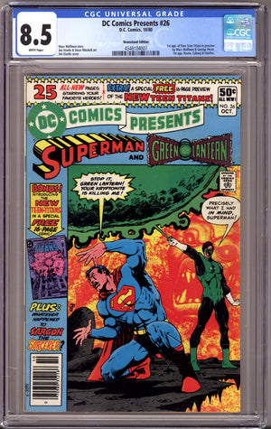 DC Comics Presents Vol 1 26 CGC 8.5 (VF+) (1980) Newsstand