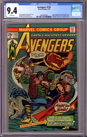 The Avengers Vol 1 132 CGC 9.4 (NM) (1975)