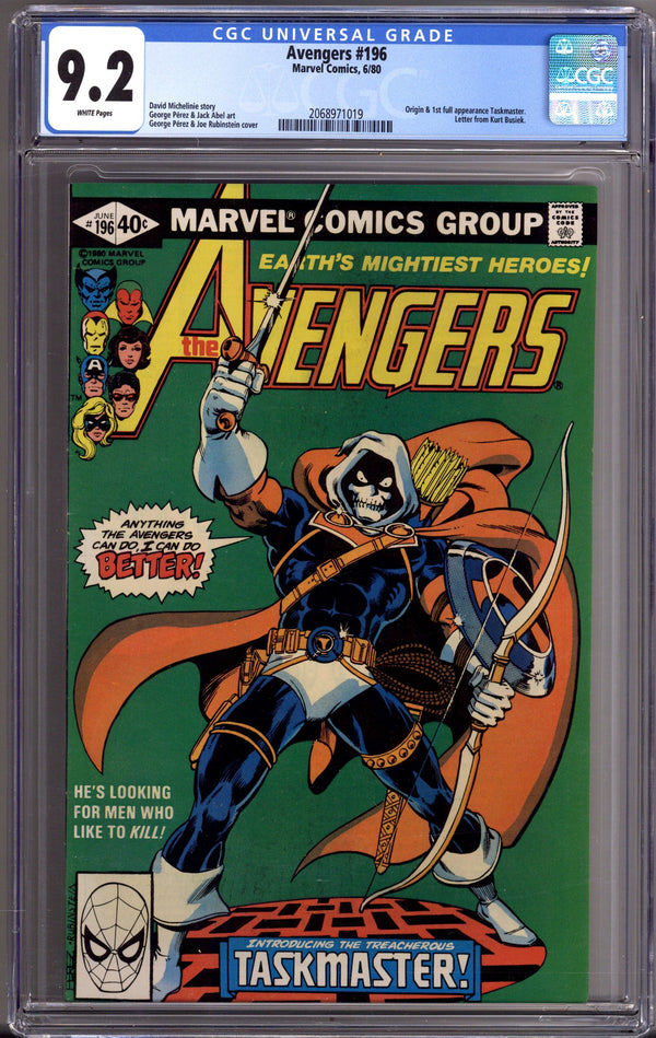 The Avengers Vol 1 196 CGC 9.2 (NM-)   (1980)