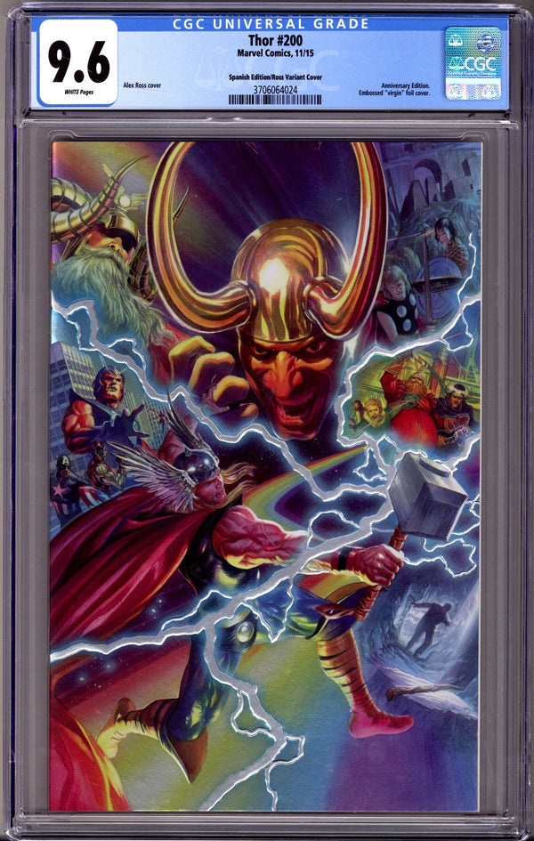 Thor Vol 6 200 Ross Foil Italy Variant CGC 9.6 (2015)